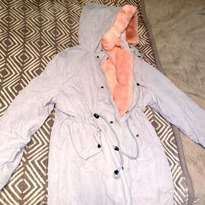 Warm Fur Coat with Hood